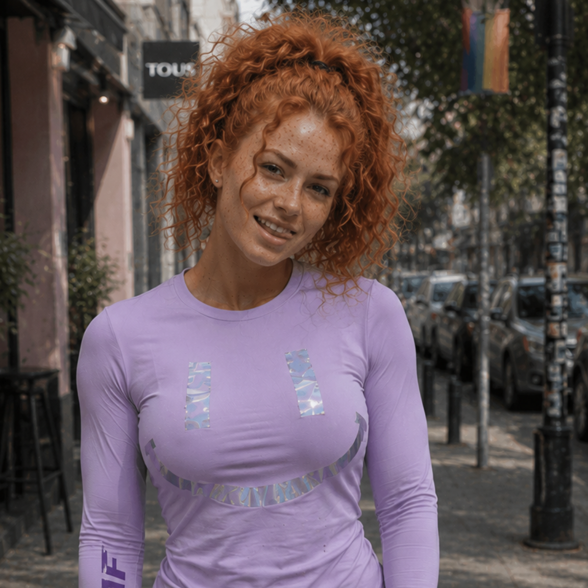 Playera manga larga Smile