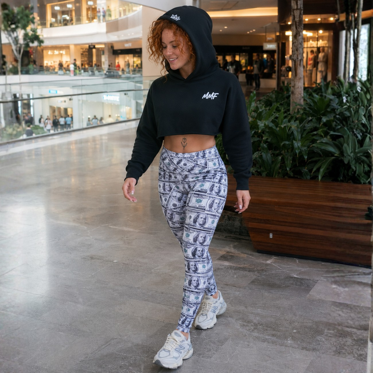 Sudadera Crop Top Dólar